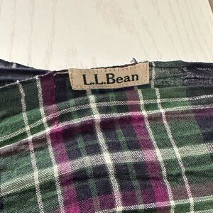 L.L. Bean Green and Purple Plaid Scarf